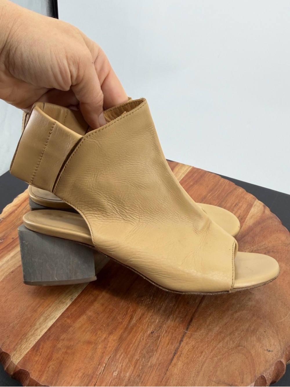 ZERO + MARIA CORNEJO illa block heel sandals‎ 37 US 7 nude leather
